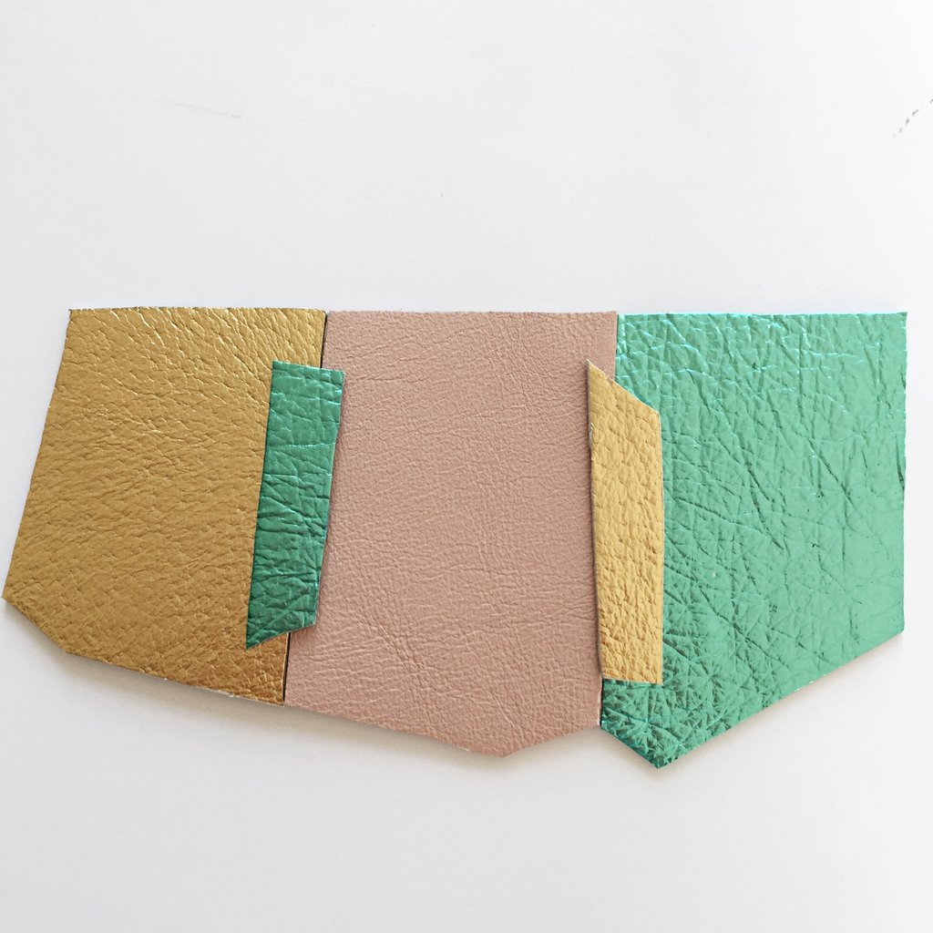 Metallic pleather or leather necklace DIY by London Craft Club's Sonia Bownes