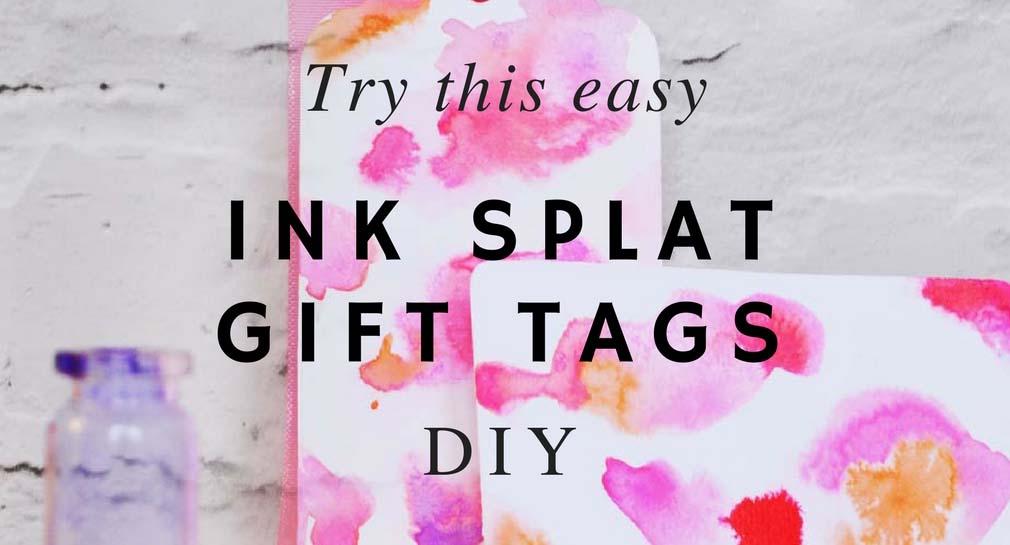 Gorgeous gift tags inksplat DIY from London Craft Club
