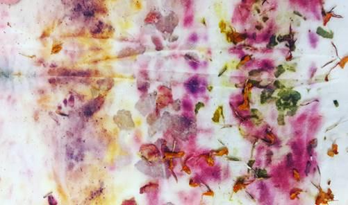 Bundle dyed silk scarf