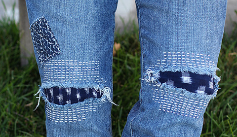 how to fix knackered up jeans