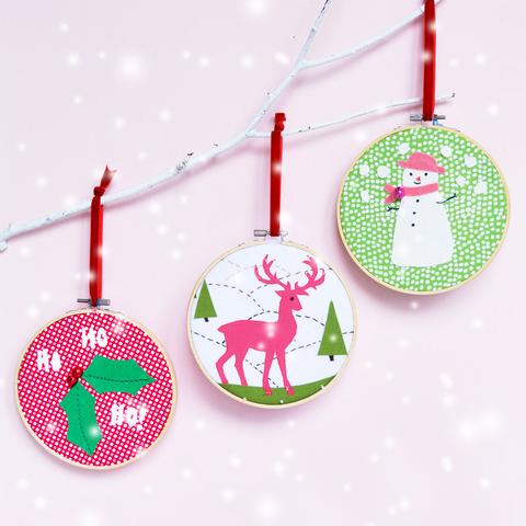 Make A Festive Christmas Hoop